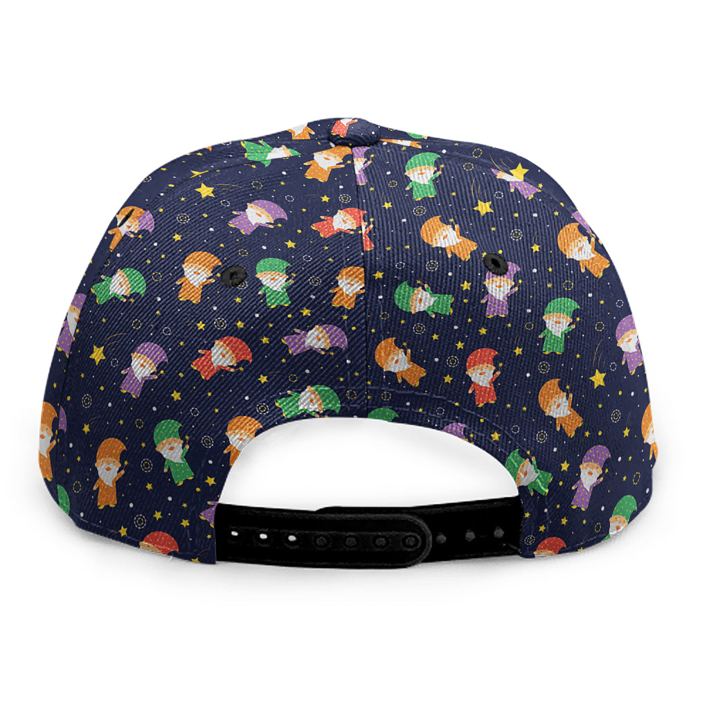Cute Wizard Pattern Print Snapback Cap
