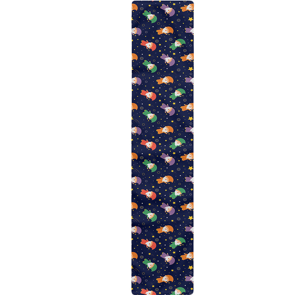 Cute Wizard Pattern Print Table Runner