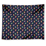 Cute Wizard Pattern Print Tapestry