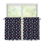 Cute Wizard Pattern Print Tier Curtains