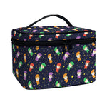 Cute Wizard Pattern Print Travel Makeup Bag