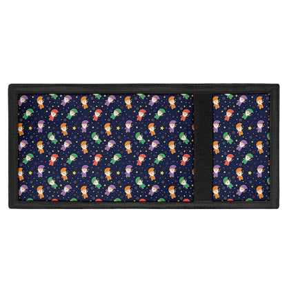 Cute Wizard Pattern Print Trifold Wallet