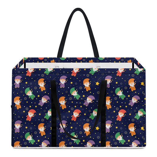 Cute Wizard Pattern Print Utility Tote Bag
