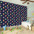 Cute Wizard Pattern Print Wall Sticker