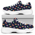 Cute Wizard Pattern Print White Chunky Shoes