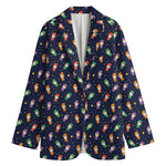 Cute Wizard Pattern Print Women's Blazer