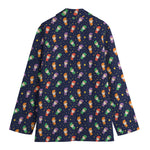 Cute Wizard Pattern Print Women's Cotton Blazer