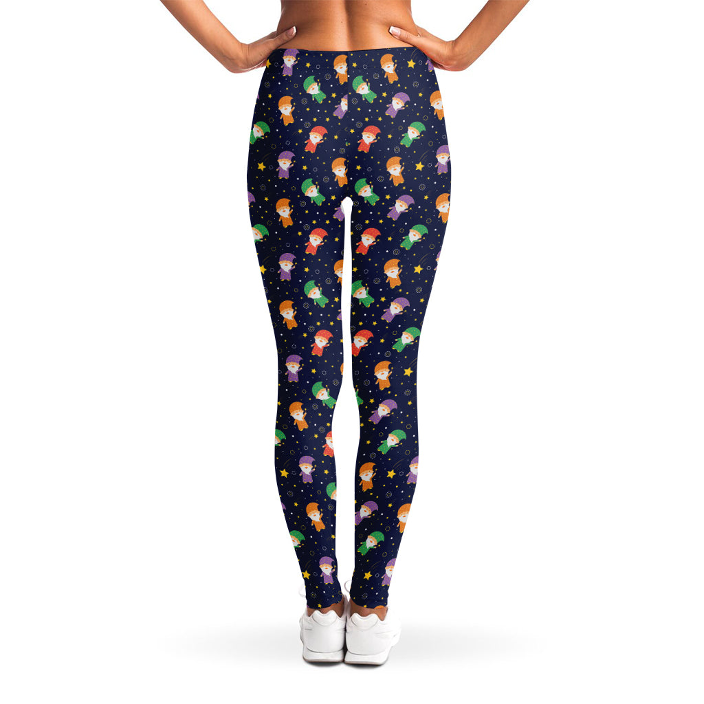 Cute Wizard Pattern Print Women's Leggings