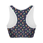 Cute Wizard Pattern Print Women's Sports Bra