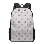 Cute Yorkshire Terrier Pattern Print 17 Inch Backpack