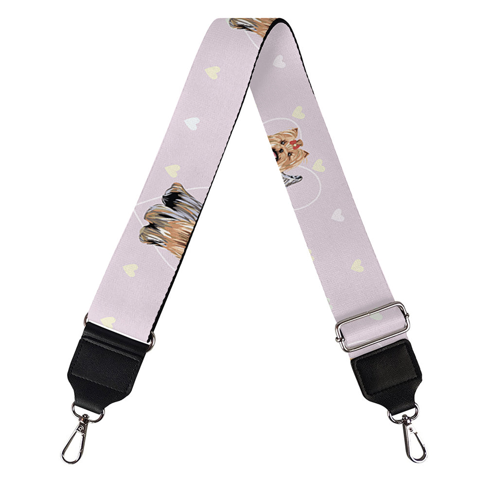 Cute Yorkshire Terrier Pattern Print Bag Strap
