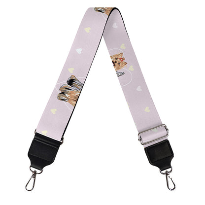 Cute Yorkshire Terrier Pattern Print Bag Strap