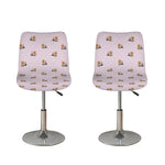 Cute Yorkshire Terrier Pattern Print Bar Stool Covers