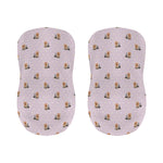 Cute Yorkshire Terrier Pattern Print Bar Stool Covers