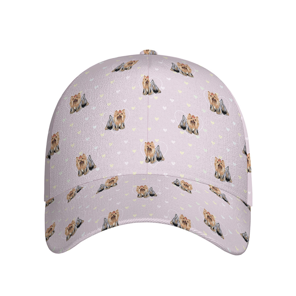 Cute Yorkshire Terrier Pattern Print Baseball Cap