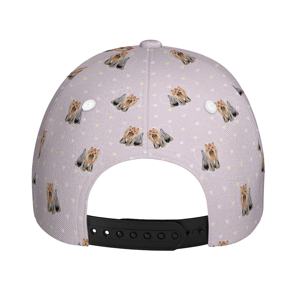 Cute Yorkshire Terrier Pattern Print Baseball Cap