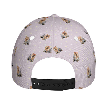 Cute Yorkshire Terrier Pattern Print Baseball Cap