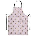 Cute Yorkshire Terrier Pattern Print Bib Apron With Pocket