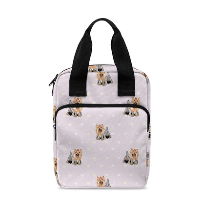 Cute Yorkshire Terrier Pattern Print Bible Tote Bag
