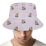 Cute Yorkshire Terrier Pattern Print Bucket Hat