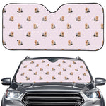 Cute Yorkshire Terrier Pattern Print Car Windshield Sun Shade