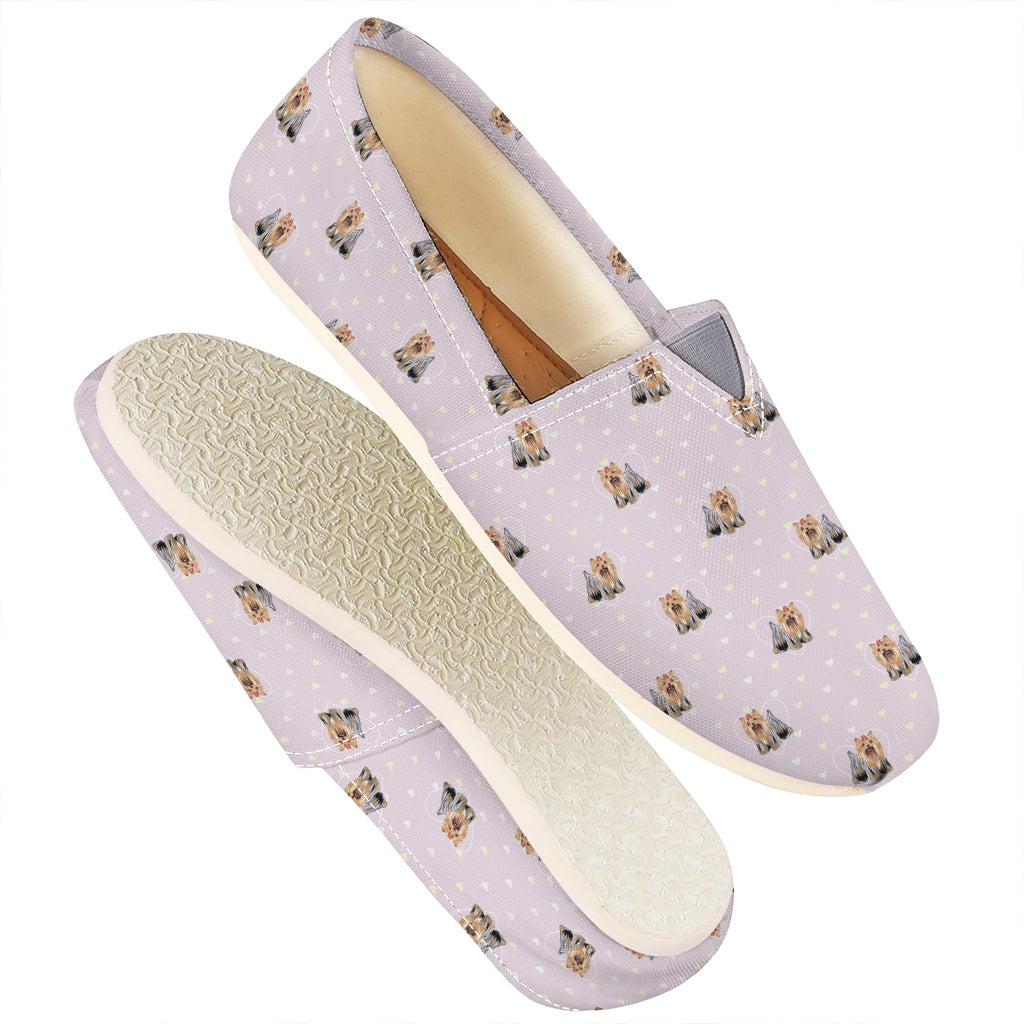 Cute Yorkshire Terrier Pattern Print Casual Shoes