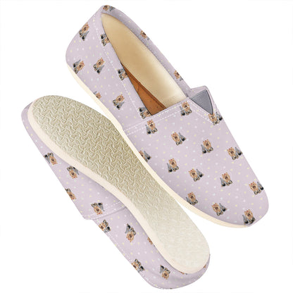 Cute Yorkshire Terrier Pattern Print Casual Shoes