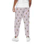 Cute Yorkshire Terrier Pattern Print Cotton Pants