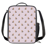 Cute Yorkshire Terrier Pattern Print Crossbody Lunch Bag