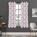 Cute Yorkshire Terrier Pattern Print Grommet Curtain Panels