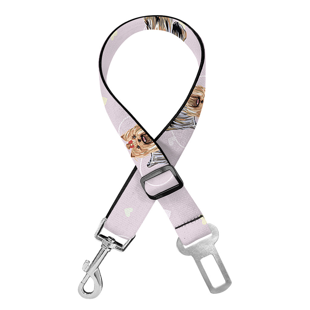 Cute Yorkshire Terrier Pattern Print Dog Seat Belt