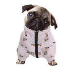 Cute Yorkshire Terrier Pattern Print Dog Zip Up Jacket