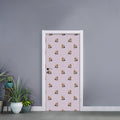 Cute Yorkshire Terrier Pattern Print Door Sticker