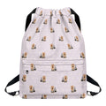 Cute Yorkshire Terrier Pattern Print Drawstring Backpack