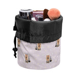 Cute Yorkshire Terrier Pattern Print Drawstring Makeup Bag