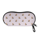 Cute Yorkshire Terrier Pattern Print Glasses Case
