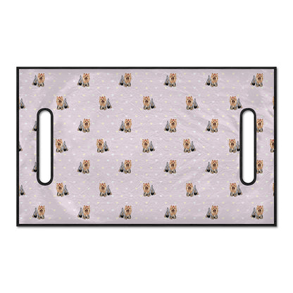 Cute Yorkshire Terrier Pattern Print Golf Cart Seat Cover