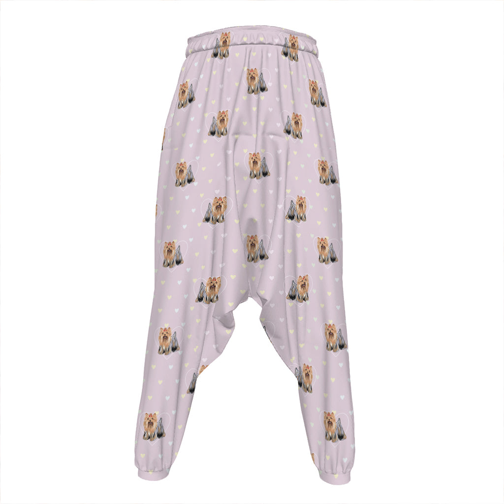 Cute Yorkshire Terrier Pattern Print Hammer Pants