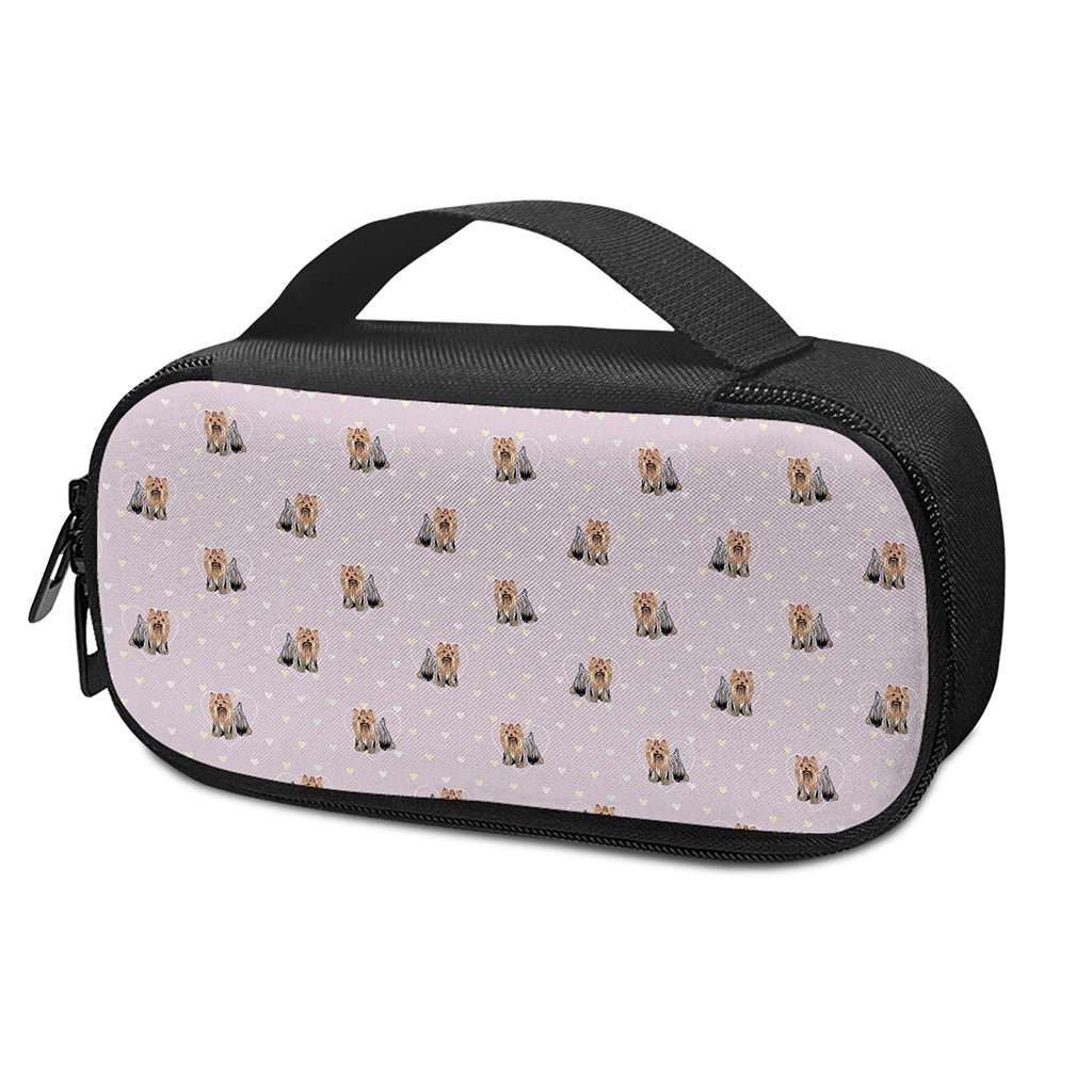 Cute Yorkshire Terrier Pattern Print Insulin Cooler Travel Case