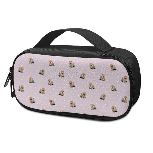 Cute Yorkshire Terrier Pattern Print Insulin Cooler Travel Case