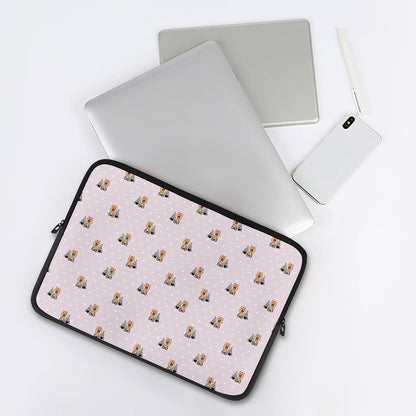 Cute Yorkshire Terrier Pattern Print Laptop Sleeve