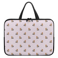Cute Yorkshire Terrier Pattern Print Laptop Sleeve With Handle