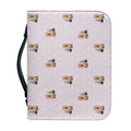 Cute Yorkshire Terrier Pattern Print Leather Bible Cover