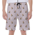 Cute Yorkshire Terrier Pattern Print Men's Beach Shorts