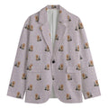 Cute Yorkshire Terrier Pattern Print Men's Blazer