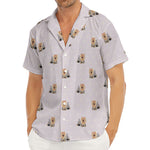 Cute Yorkshire Terrier Pattern Print Men's Deep V-Neck Shirt