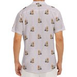 Cute Yorkshire Terrier Pattern Print Men's Deep V-Neck Shirt