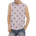 Cute Yorkshire Terrier Pattern Print Men's Fitness Tank Top