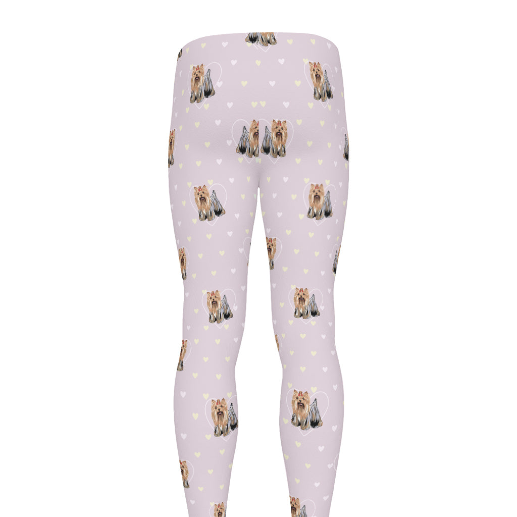 Cute Yorkshire Terrier Pattern Print Men's leggings