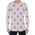 Cute Yorkshire Terrier Pattern Print Men's Long Sleeve T-Shirt